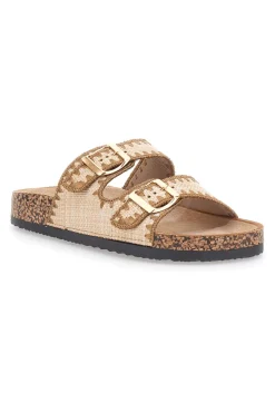 Ciabatte con doppia fibbia decorata oro ME & ME 14221-ME u0026 ME Clearance