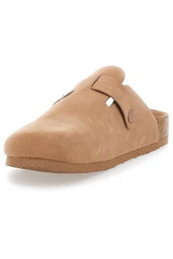 Ciabatte con fibbia e sottopiede in vera pelle S11U700-SUPERGA