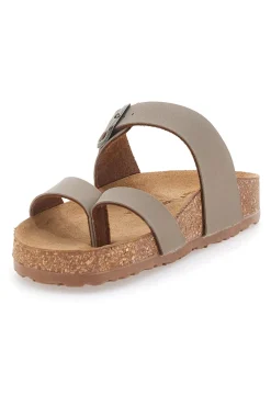 Ciabatte Beige con fibbia regolabile e plantare anatomico 202-BIO UP