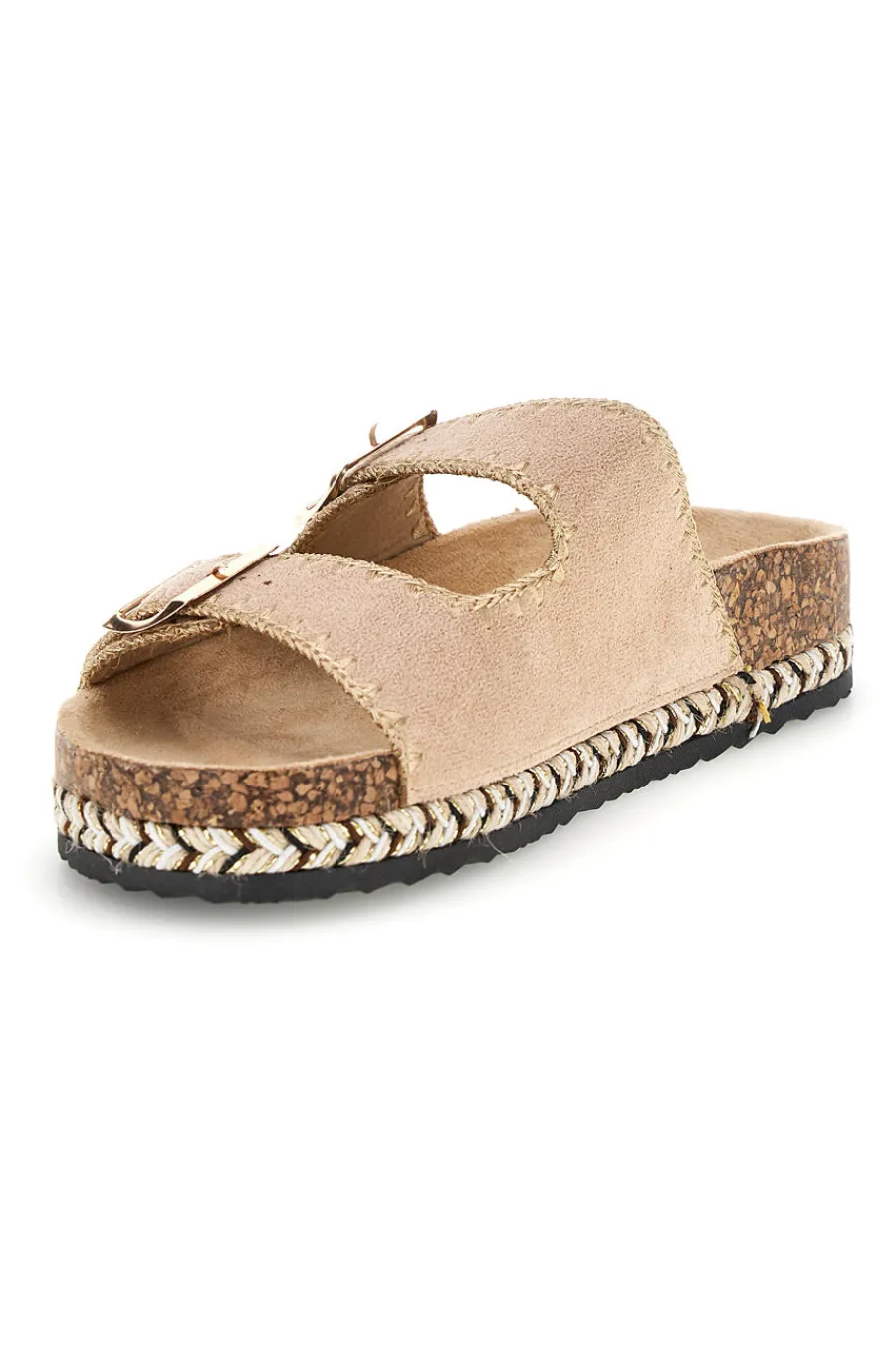 Ciabatte con fibbie e dettagli ricamati Me & Me 14184-ME u0026 ME Discount