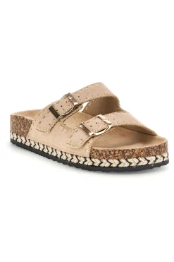 Ciabatte con fibbie e dettagli ricamati Me & Me 14184-ME u0026 ME Discount