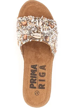 Ciabatte Beige Con Pietre e Conchiglie 14229-PRIMA RIGA Online