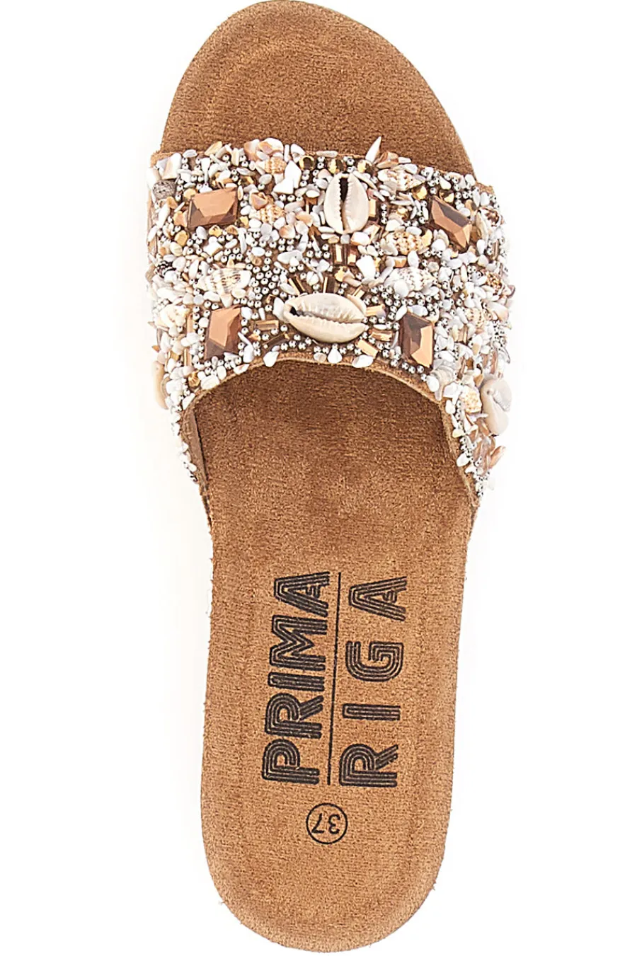 Ciabatte Beige Con Pietre e Conchiglie 14229-PRIMA RIGA Online