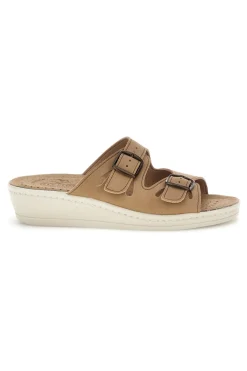 Ciabatte con sottopiede in vera pelle e plantare anatomico 90160008CE-FLY FLOT Sale