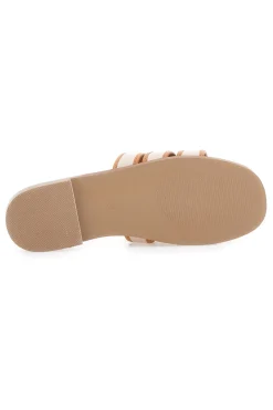 Ciabatte beige e cuoio con catena dorata Ferrè F255-FERRE' Online