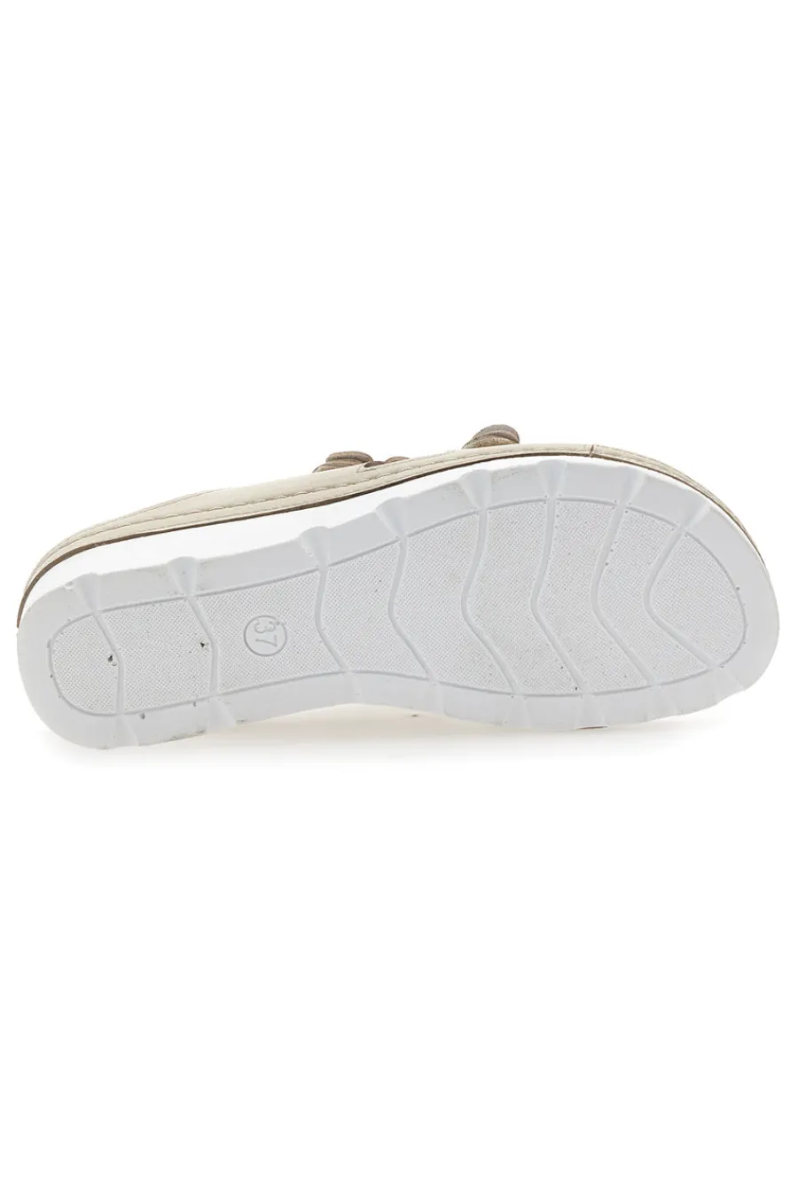 Ciabatte beige traforate con doppia fibbia comfort 54344-TIGLIO Sale