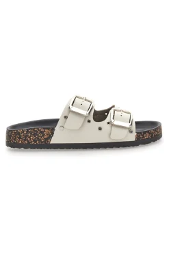 Ciabatte bianche con borchie e fibbie grandi ME & ME 14198-ME u0026 ME Sale