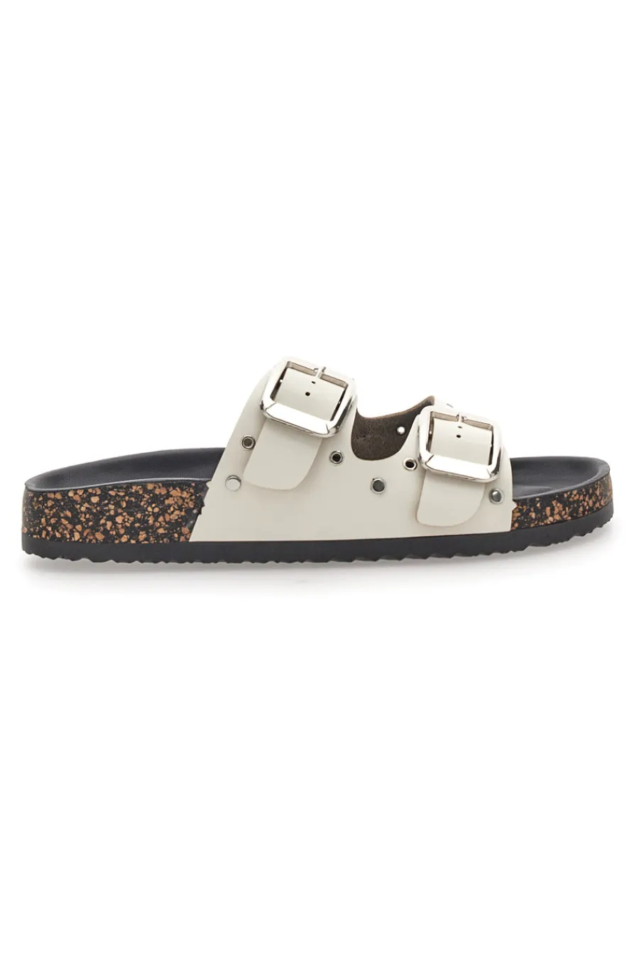 Ciabatte bianche con borchie e fibbie grandi ME & ME 14198-ME u0026 ME Sale