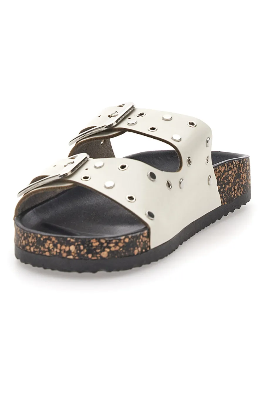 Ciabatte bianche con borchie e fibbie grandi ME & ME 14198-ME u0026 ME Sale