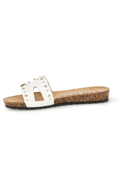 Ciabatte bianche con borchie 18108-FUN BEACH Best