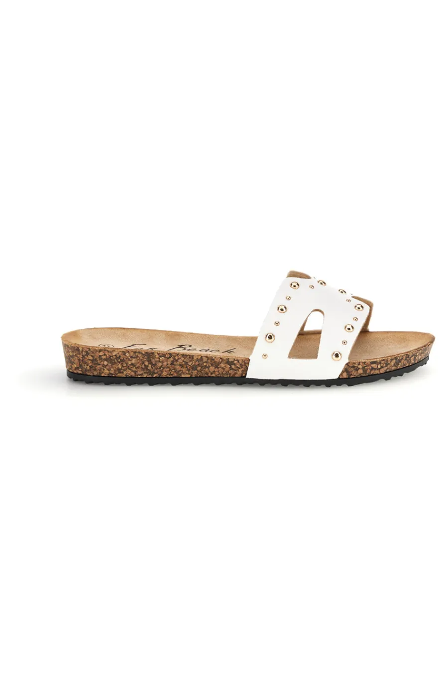 Ciabatte bianche con borchie 18108-FUN BEACH Best