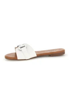 Ciabatte bianche con catena decorativa PREA441-THE FIRST CHIC Online