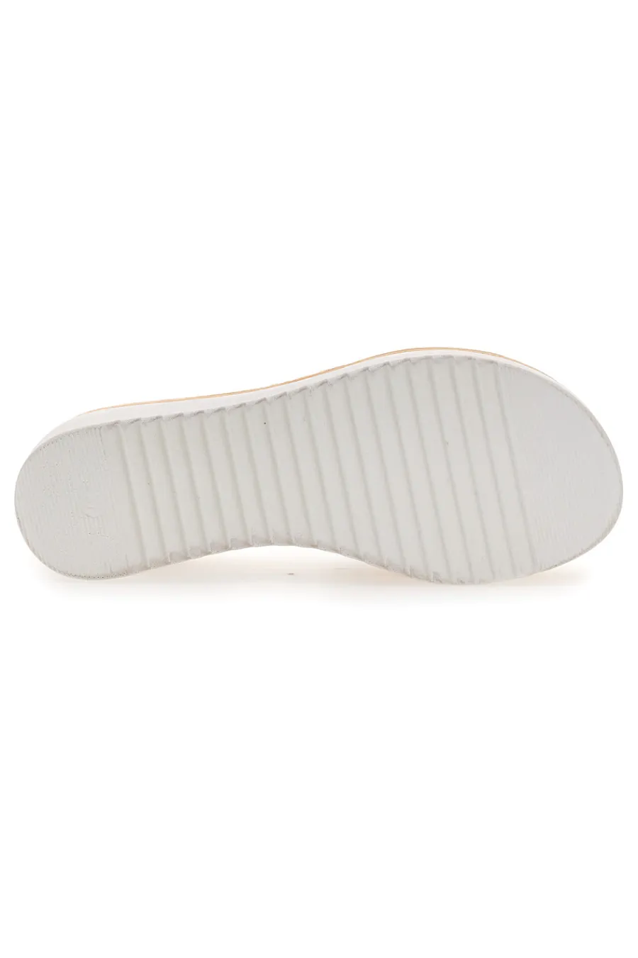 Ciabatte Bianche con Catenina Argento e Platform 3456-PITTARELLO LOVE New