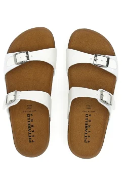 Ciabatte Bianche con Doppia Fibbia Stretta 335A006SR-PITTARELLO TIERRA Discount