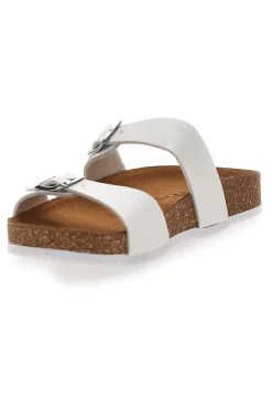 Ciabatte Bianche con Doppia Fibbia Stretta 335A006SR-PITTARELLO TIERRA Discount