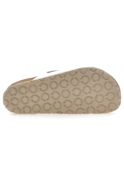 Ciabatte Bianche con Doppia Fascia e Sottopiede in Pelle 20 ND-INBLU Hot