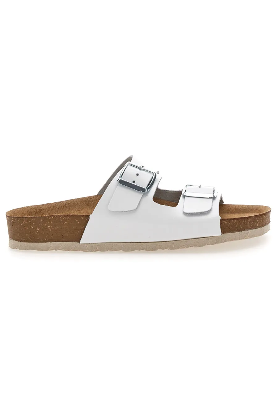 Ciabatte Bianche con Doppia Fascia e Sottopiede in Pelle 20 ND-INBLU Hot