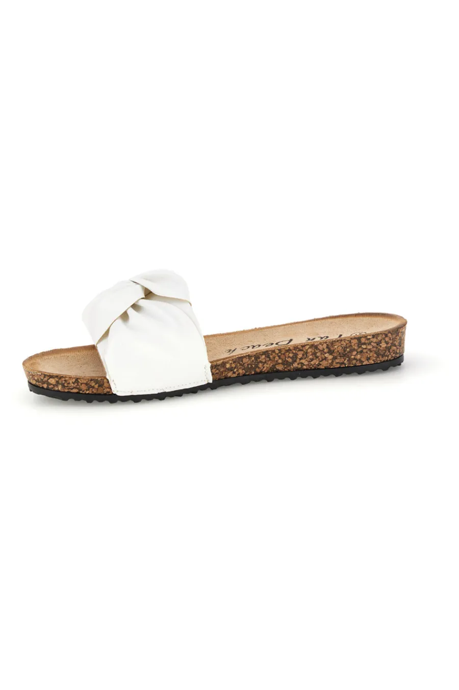 Ciabatte bianche con fascia annodata 18107-FUN BEACH Clearance