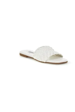 Ciabatte bianche con fascia intrecciata PRE5410-THE FIRST CHIC