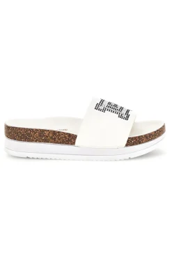 Ciabatte bianche con fascia logata e platform 9784-LAURA BIAGIOTTI Sale