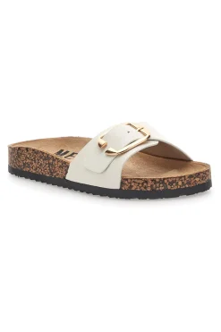 Ciabatte bianche con fibbia e suola effetto sughero Me & Me 14168-ME u0026 ME Sale