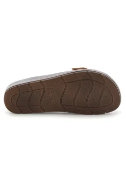 Ciabatte bianche con fibbia 55CP-INBLU