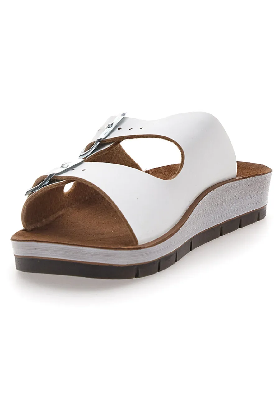 Ciabatte Bianche con Fibbie 42 CP-INBLU Best