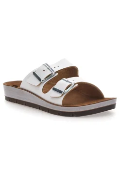 Ciabatte Bianche con Fibbie 42 CP-INBLU Best