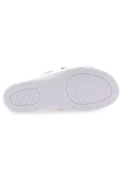 Ciabatte Bianche con fiori multicolor e doppia fascia antiscivolo 122F-BEST MEDICAL New