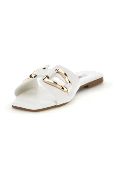 Ciabatte bianche con morsetto PRE5413-THE FIRST CHIC Discount