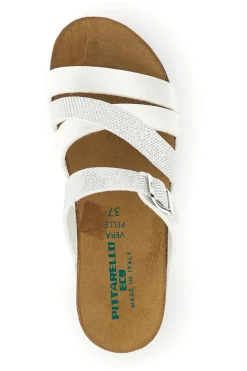 Ciabatte bianche con sottopiede in pelle 293A410SR-PITTARELLO ECO Sale
