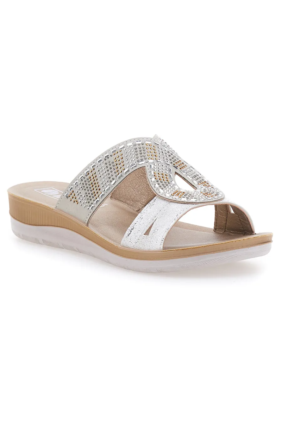Ciabatte bianche con strass 42BV-INBLU Online