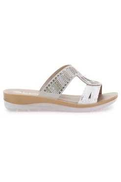 Ciabatte bianche con strass 42BV-INBLU Online