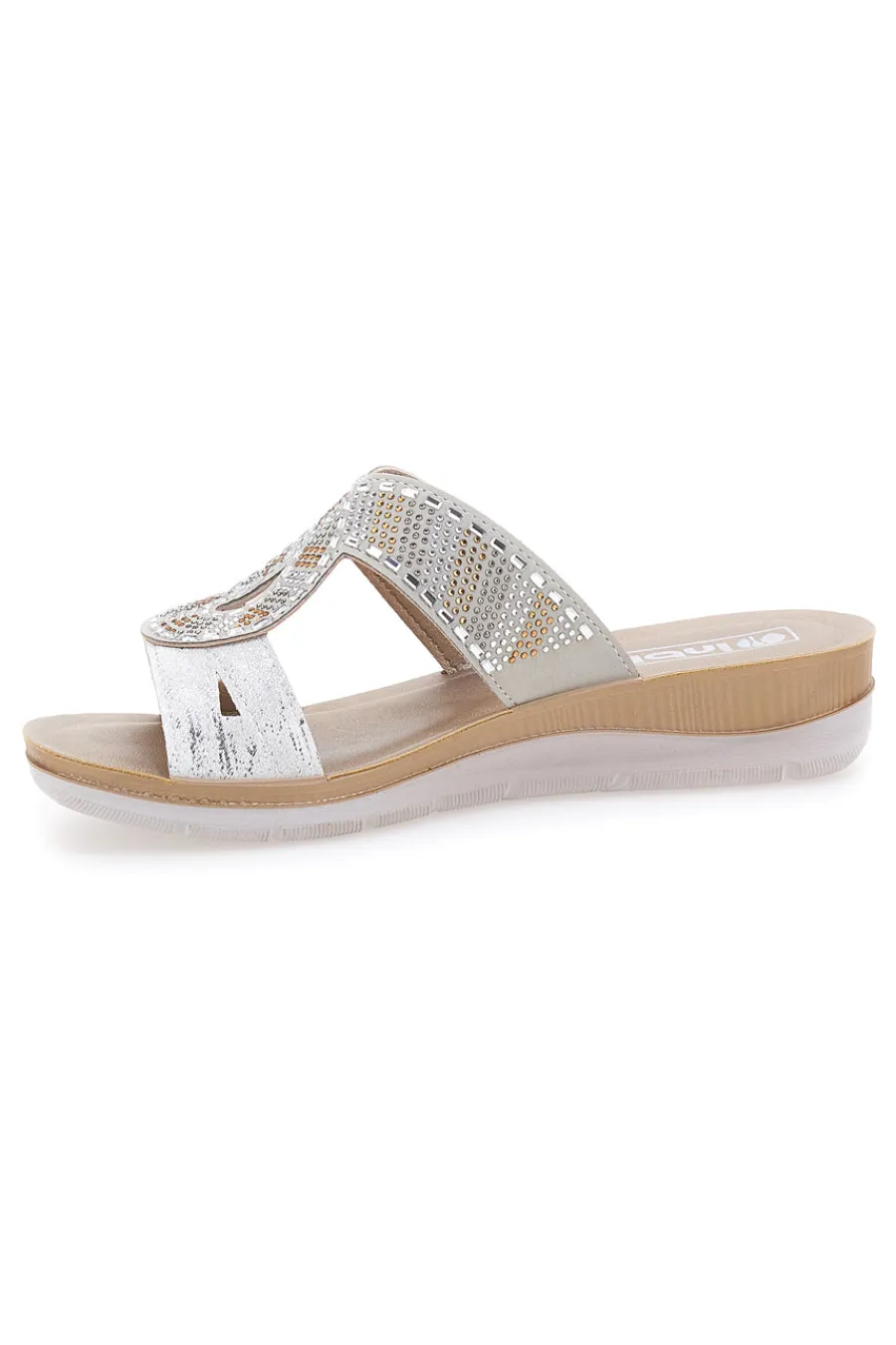 Ciabatte bianche con strass 42BV-INBLU Online