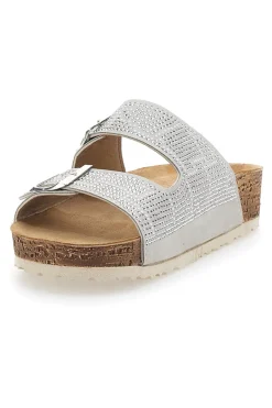 Ciabatte Bianche Con Strass 37 Nm-INBLU Outlet