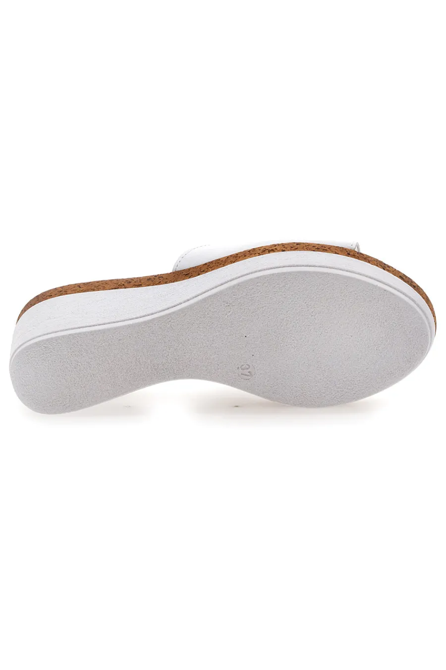 Ciabatte Bianche Con Zeppa con Fascia in Pelle 28004525-PITTARELLO