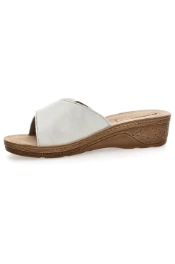 Ciabatte Bianche con Zeppa e Strappo 03 PV-INBLU Best