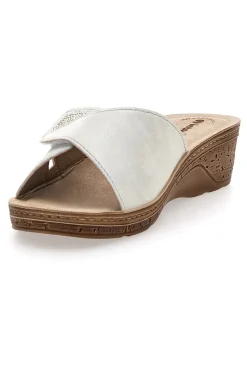 Ciabatte Bianche con Zeppa e Strappo 03 PV-INBLU Best