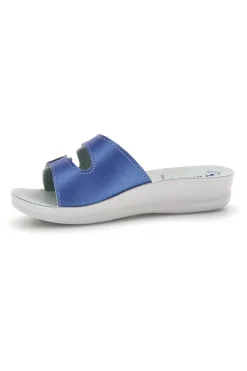 Ciabatte bianche e blu con doppia fibbia 62 VR-INBLU Discount