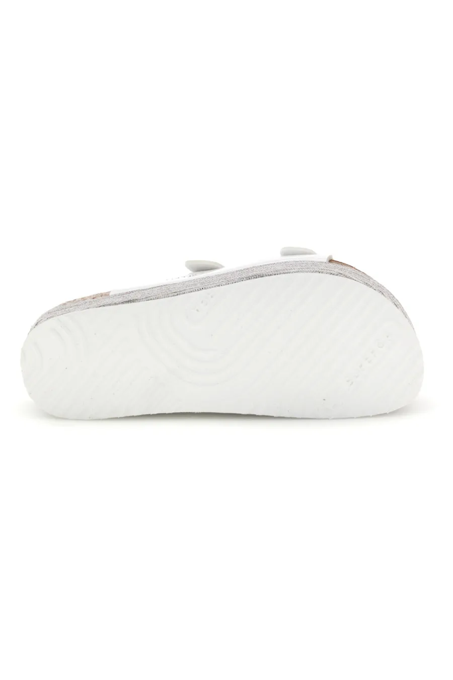 Ciabatte bianche lucide con doppia fibbia S11U009-SUPERGA