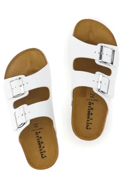 Ciabatte bianco sottopiede in vera pelle 335A20630SR-PITTARELLO TIERRA Hot