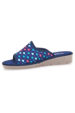 Ciabatte Blu Con Cuoricini Made in Italy 8063-LINEA COMODA Discount