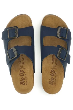 Ciabatte blu con doppia fibbia 201-BIO UP Sale