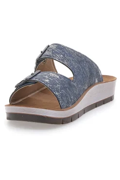 Ciabatte blu con doppia fibbia comfort 50 CP-INBLU Hot