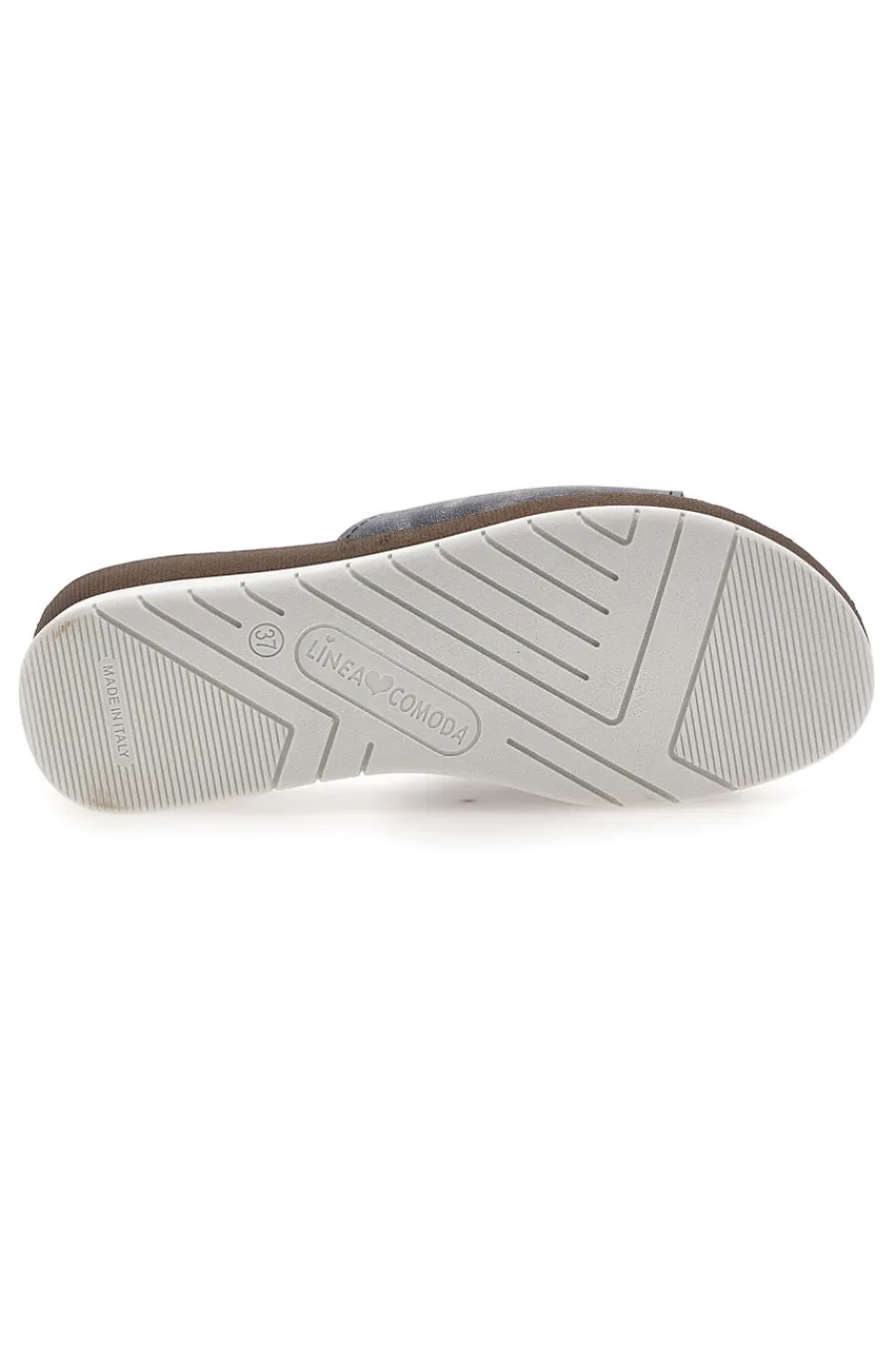 Ciabatte blu con fascia intrecciata e plantare morbido 6526-LINEA COMODA Outlet