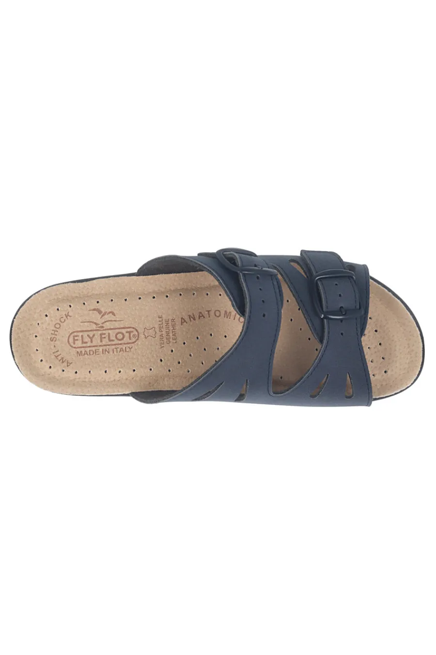 Ciabatte blu con sottopiede in vera pelle antiscivolo 90160008CE-FLY FLOT Discount