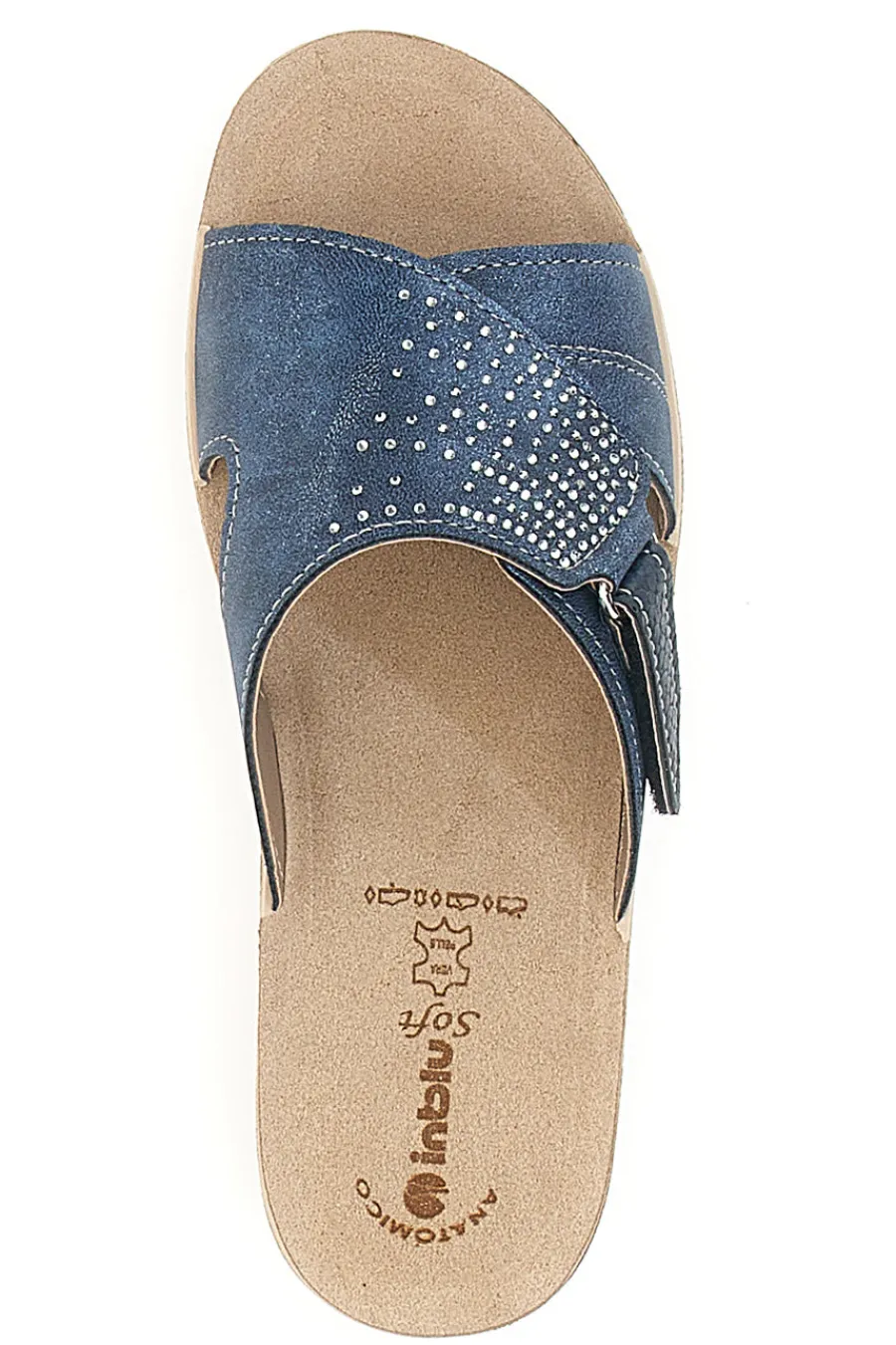 Ciabatte Blu Con Strass 02 Pv-INBLU Sale