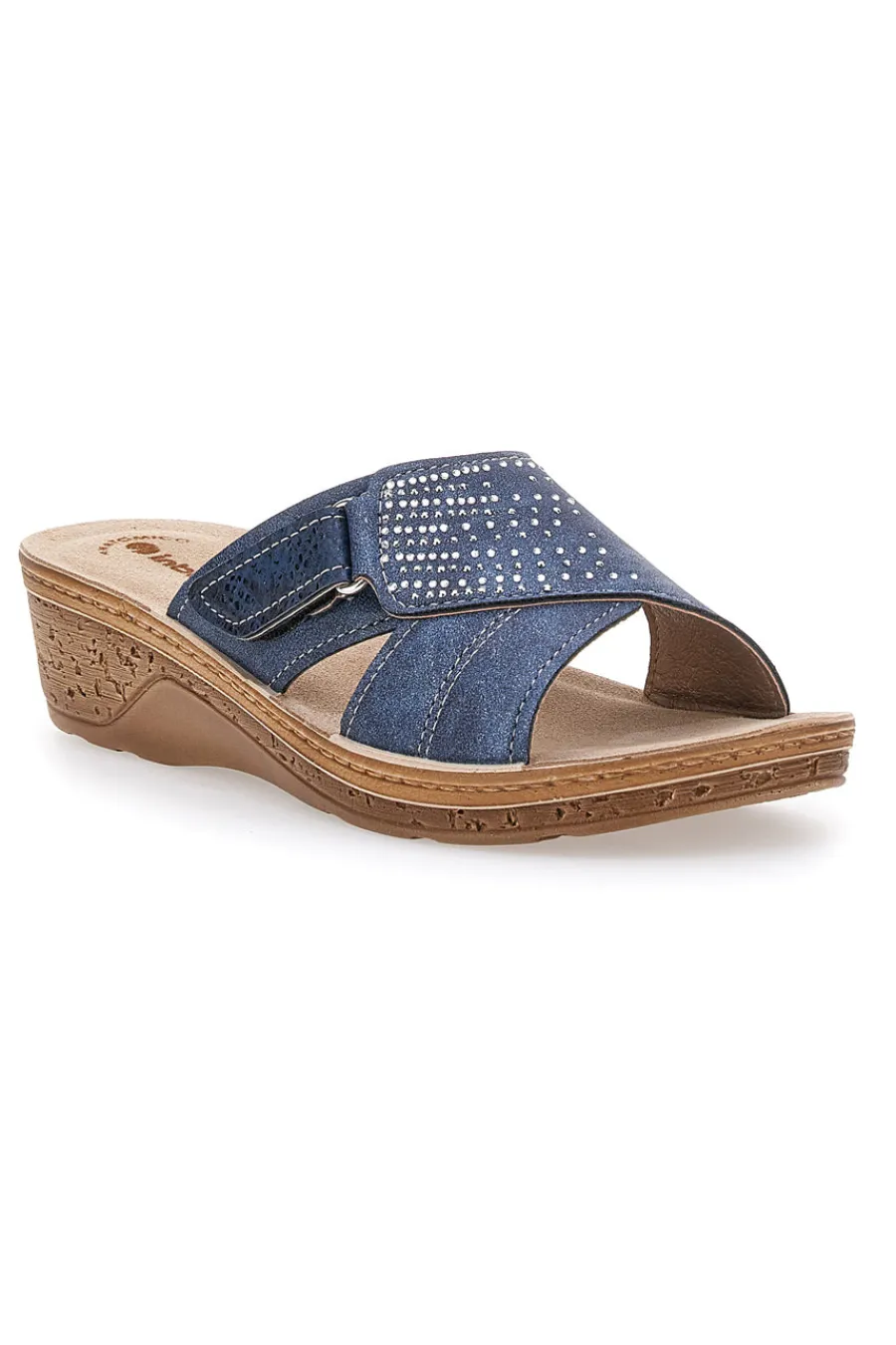 Ciabatte Blu Con Strass 02 Pv-INBLU Sale