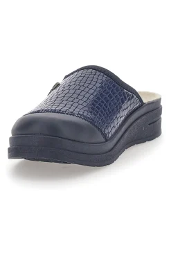 Ciabatte Blu con Tomaia in Pelle Effetto Lucido 753-BIO UP Hot