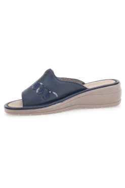 Ciabatte Blu Con Zeppa Made In Italy 7226-LINEA COMODA Outlet